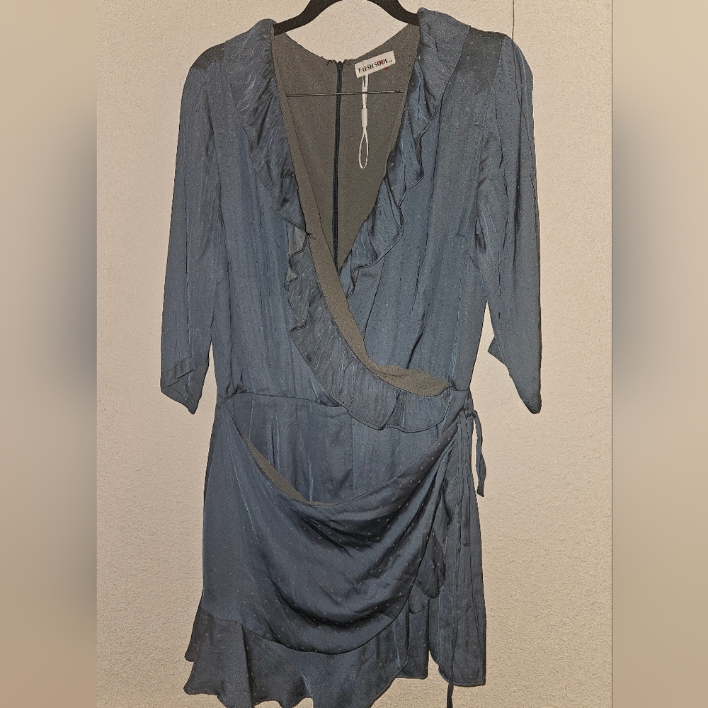 Blue Skort Dress Wrap Dress Fresh Soul